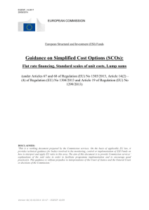 EGESIF 14-0017 Simplified costs options