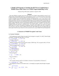 A MathCAD Program to Calculate the RF Waves Coupled from a