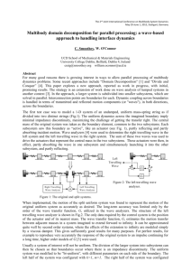 Multibody domain decomposition for parallel processing: a wave