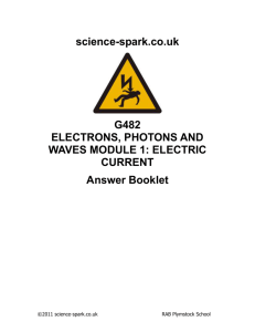 Lesson 3 – Current and charge - science