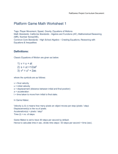 Platform Game Math Worksheet 1 ()
