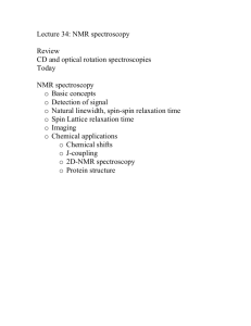 Lecture 34: NMR spectroscopy