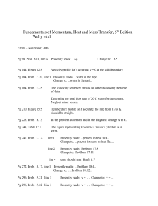 Fundamentals of Momentum, Heat and Mass Transfer, 5th