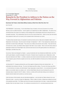 Remarks by the President in Address to the Nation