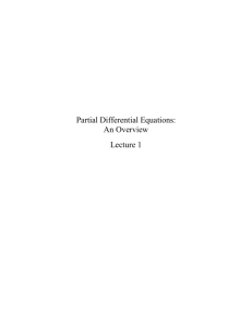 Partial Differential Equations:
