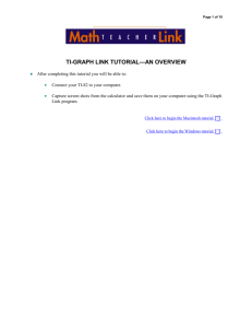 TI-82 Graph Link Tutorial