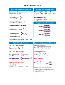 Math A Formula Sheet - mvb-math