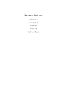 "Strontium Ruthenate" (Report).