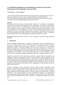 Parallel Beam, `Micro` Interrogation, Radiometric Flow Meter for