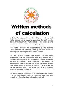 You can obtain a copy of our written calculations document by