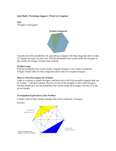 Triangles in Hexagons