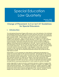 Word - Special Education Policy Issues in Washington State