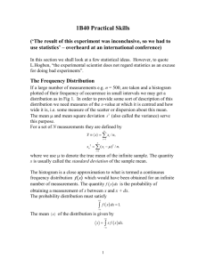 1B40 Data Analysis Lectures