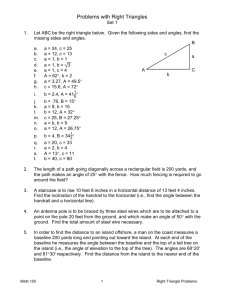 Triangle problems - Wallace Math Courses