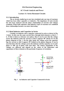 Lecture 11 Series Resonant Circuits
