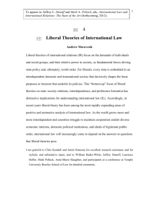 LIBERAL THEORIES OF INTERNATIONAL LAW
