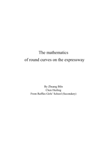 The mathematics of round curves on the expressway