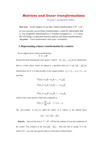Matrices and linear transformations