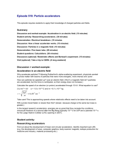 TAP-0: Particle accelerators