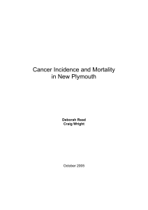 Cancer incidence and mortality in New Plymouth