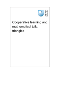 Cooperative learning and mathematical talk: triangles