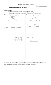 Math 10 Assignment: Angles/Similar Triangles