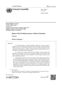 Report of the Working Group on Arbitrary Detention