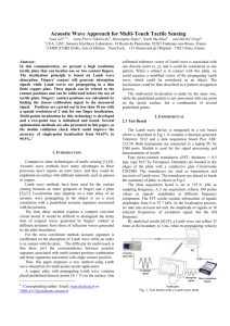 Acoustic Wave Approach for Multi-Touch Tactile Sensing - Hal-CEA