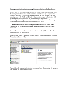 Management Authentication using Windows IAS as a Radius Server