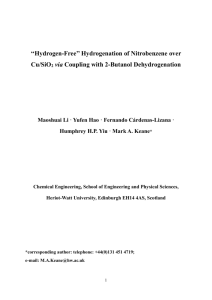 Coupling of 2-butanol dehydrogenation and nitroarenes