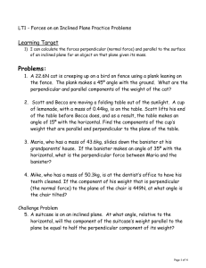 LT1 - Forces on an Inclined Plane Practice Problems