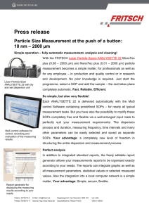 Press release - Fritsch GmbH