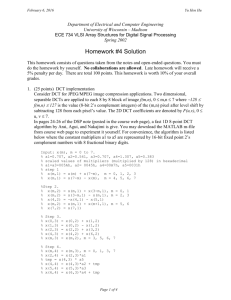 Homework #4 Solution - University of Wisconsin