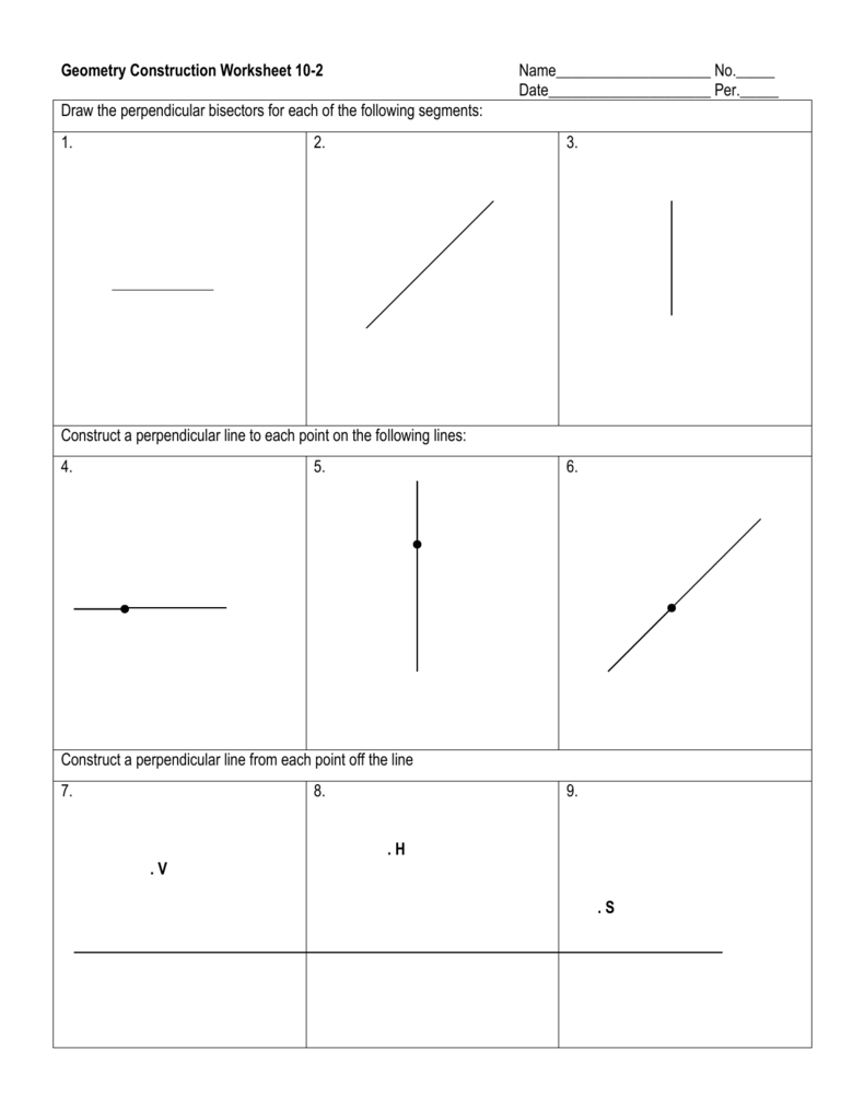 Geometry Worksheets  Constructions Worksheets