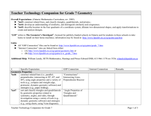 Teacher Technology Companion for Grade 5 Geometry
