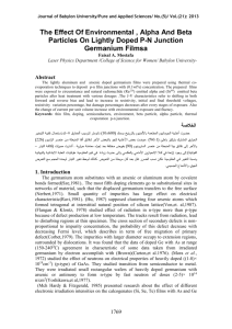 Envirinment and Beta Particles Effect on Resistivity of As (0