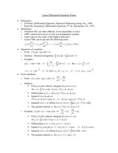 Differential Equations