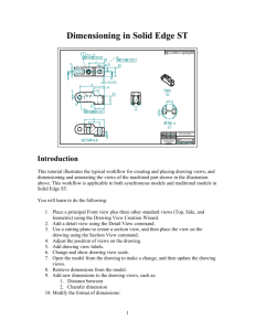 Dimensioning in Solid Edge ST