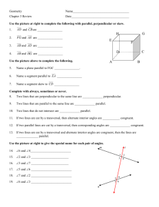 Review Worksheet for Chapter 3 Test