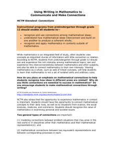 NCTM Standard: Connections