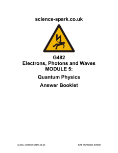 Lesson 35 and 36 questions – The Photoelectric effect and photon