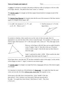 Notes on Triangles and Angles (1)