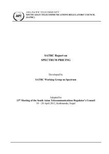 5. SATRC Report on "Spectrum Pricing" - Asia