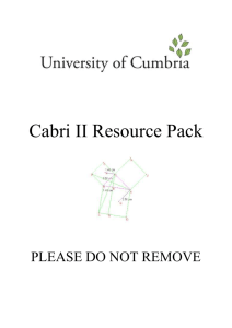 Introduction to Cabri - University of Cumbria
