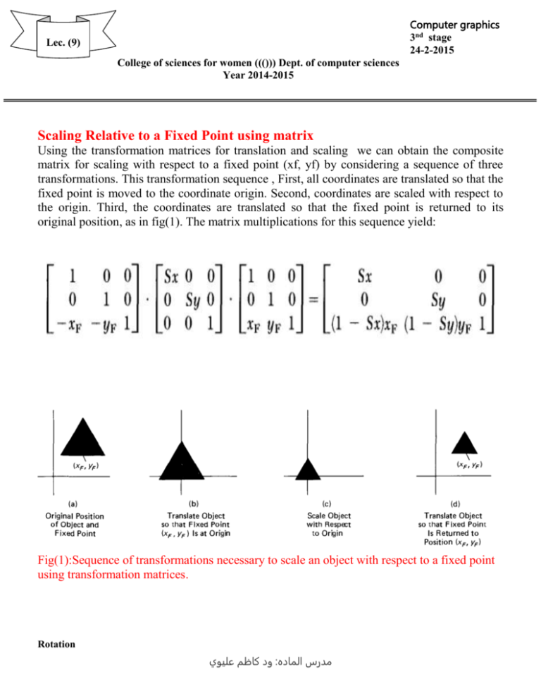 scaling-relative-to-a-fixed-point-using-matrix-using-the