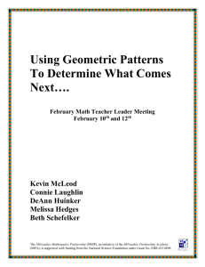 Using Geometric Patterns To Determine What Comes Next…