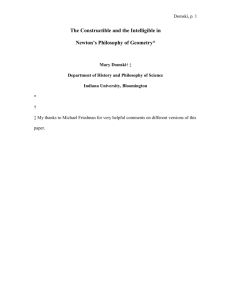 Mathematical/Geometrical Intelligibility in - PhilSci