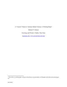 A General Theory of Intimate Partner Violence: A