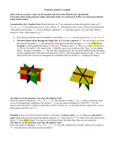 Projective geometry examples