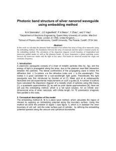 Calculation of photonic band structure of subwavelength waveguide